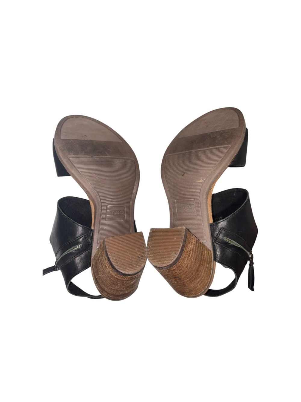 Toms Majorca Leather Heeled Cutout Sandals In Black Boho Indie Women’s Size 5.5 - Picture 11 of 11